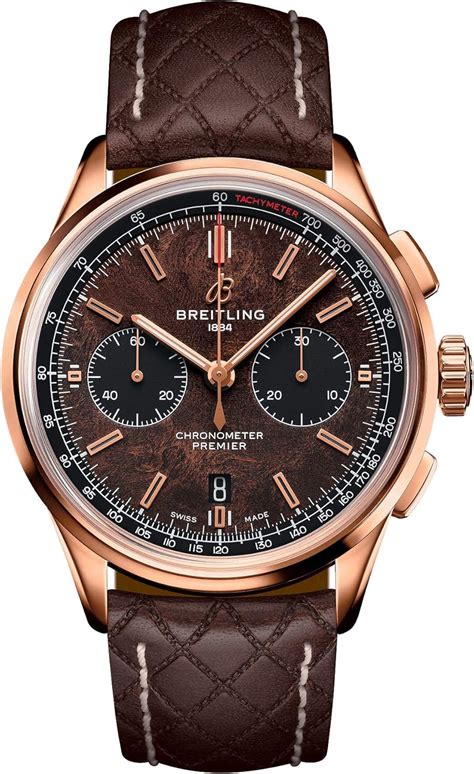 breitling bentley brown leather strap